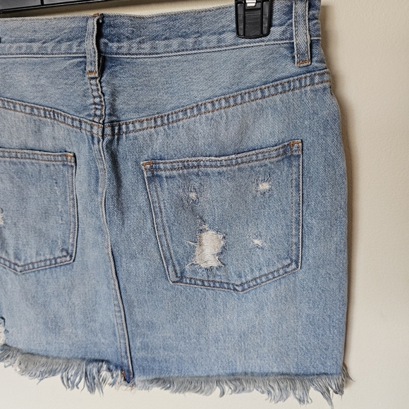 We The Free Relaxed & Destroyed Denim Mini Skirt - Picture 11 of 13